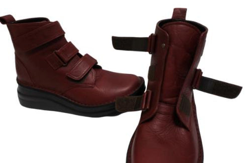 【インコルジェ8748 ワイン】ソフトレザーベルトブーツ